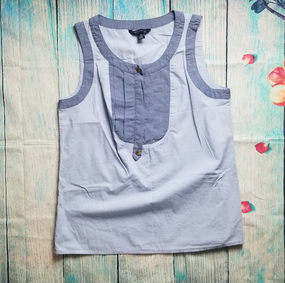 Tommy Hilfiger sleeveless  blue cotton top size M